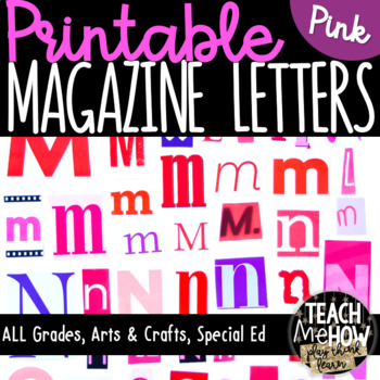 printable magazine letter cutouts valentine set alphabet word work literacy