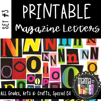 printable magazine letter cutouts set 3 alphabet a z word work literacy