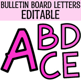 Printable Magenta Bulletin Board Large Alphabet Letters, A