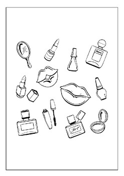 free printable makeup coloring pages