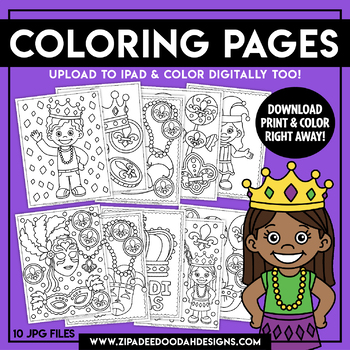 mardi gras coloring pages for kids