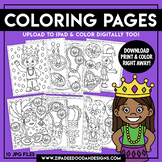 Printable Mardi Gras Coloring Pages {Zip-A-Dee-Doo-Dah Designs}