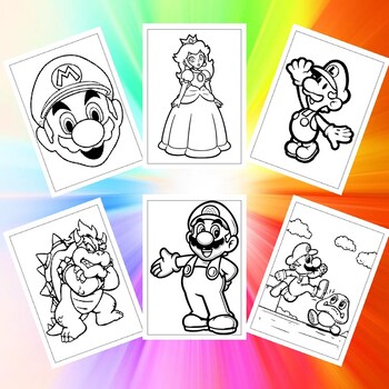 Super Mario Bros Pdf Coloring Book for Kids  Super mario coloring pages, Mario  coloring pages, Coloring books