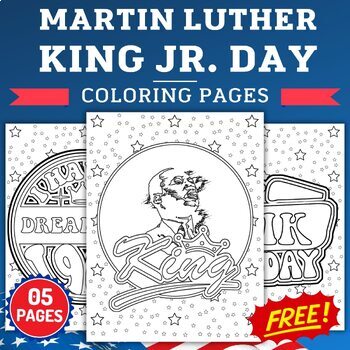 Preview of Black History Month | Martin luther king jr Coloring Pages - FREEBIE #TOAST23