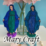 Printable Mary Statue Craft for Kids
