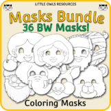 Printable Masks Bundle - Coloring versions