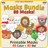 Printable Masks Bundle - Full Color and Coloring