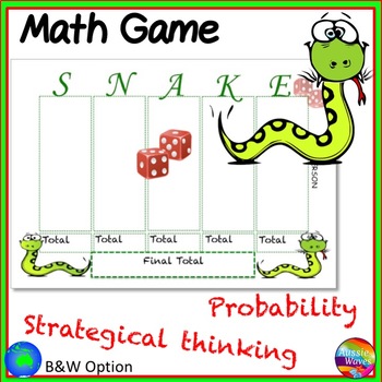 Elementary Math Game Play SNAKE for ADDITION MULTIPLICATION and PROBABILITY