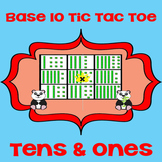 Printable Math Center Tic Tac Toe Base 10 Blocks - Tens & 
