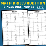 Addition Fact Fluency Practice Worksheets within 10 | Sing