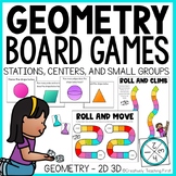 Printable Math Games Geometry 2D and 3D Shapes