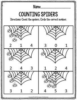 Printable Math Halloween Preschool Worksheets by The Keeper of the Memories