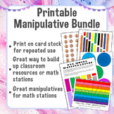 Printable Math Manipulative BUNDLE | Money, Place Value, F