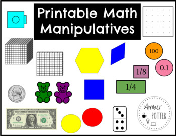 Preview of Printable Math Manipulatives