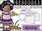 Printable Math Skills Practice  Spring Edition