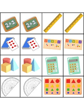 Printable Math Themed Matching Game Cards by HenRyCreated | TPT