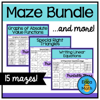 Preview of Printable Maze Bundle of Worksheets