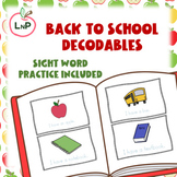Printable Back to School Decodable Books with Sight Words