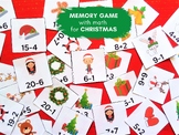 Printable Memory Match Math Game for CHRISTMAS