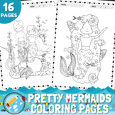 Printable Mermaids Coloring Pages For Kids | Coloring Activity
