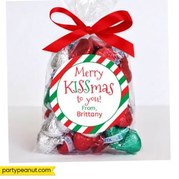 Printable Merry Kissmas Tags - Editable Christmas Gift Tags, Stickers ...