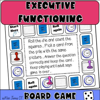 Preview of Printable Middle School OT Executive Functioning Activities Board Game