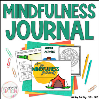 Preview of Mindfulness Activities & Coloring Pages Journal for SEL & School Counseling