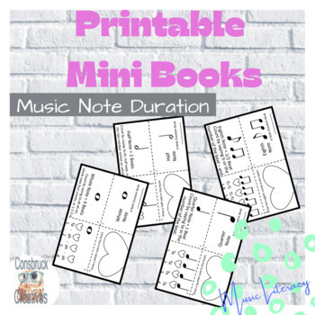 Preview of Printable Mini Books- Music Note Duration