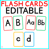 Printable Minimalist Bright Alphabet Flashcards, Editable 