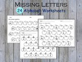 Missing Letters Worksheets, Alphabet Sequence, Fall Theme,