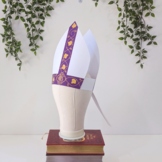 Printable Mitre | Purple | Bishop Costume | All Saints day |