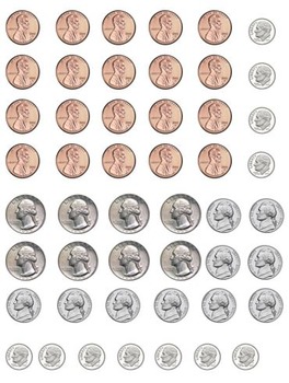 Preview of Printable Money - Penny, Nickel, Dime, and Quarter