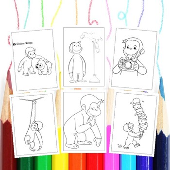 Printable Monkey Coloring Pages for Kids: Curious George Collection