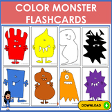 Printable Monster Cards about colors