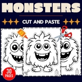 Printable Monsters Cut And Paste Activities - Scissor Skil