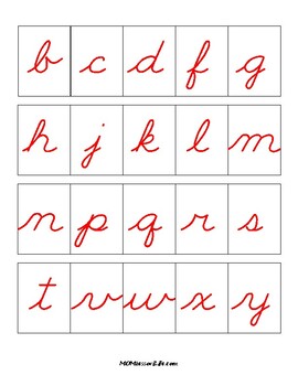 Printable Montessori Movable Alphabet Tiles in Print & Cursive | TpT