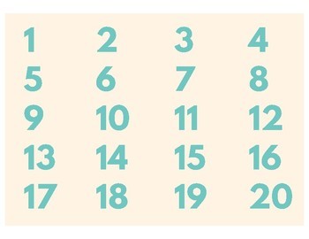 printable montessori number flash cards 1 20 by the