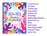 Printable Monthly Planner 2024-2025