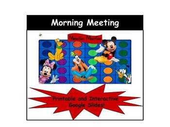 Preview of Printable Morning Meeting