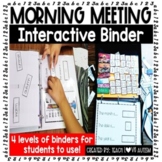 Morning Meeting | Circle Time | Calendar Time | Printable Binder