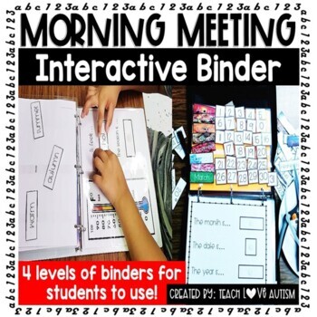Preview of Morning Meeting | Circle Time | Calendar Time | Printable Binder
