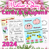 Printable Mother's Day Cards & Coupons, Writing Activities
