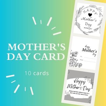 Preview of Printable Mother's Day card