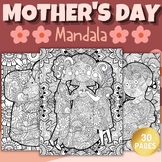 Printable Mothers Day Mandala Coloring Pages Sheets - Fun 