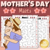Printable Mothers Day Mazes Puzzles with Solution - Fun Ma