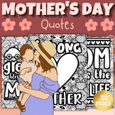 Printable Mothers Day Quotes Mandala Coloring Pages Sheets