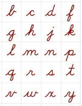 Printable Movable Alphabet Cursive Distance Montessori Uppercase Lowercase