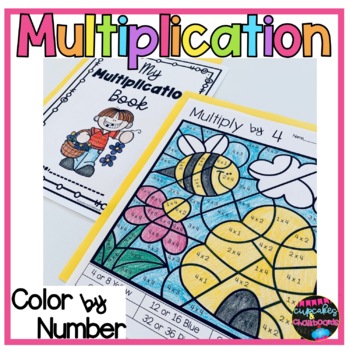 Preview of Printable Multiplication Facts Color By Number Worksheets  Spring Coloring Pages