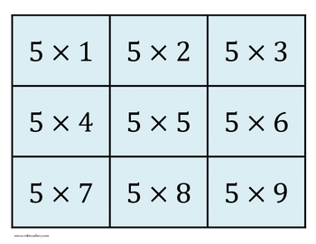 printable multiplication flash cards teaching resources tpt