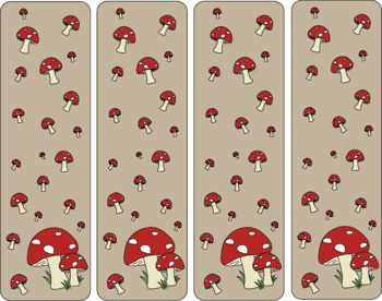 Printable Mushroom Bookmark